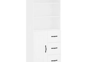 Witrynka biała 695x34x180 cm materiał drewnopochodny WM-3190013