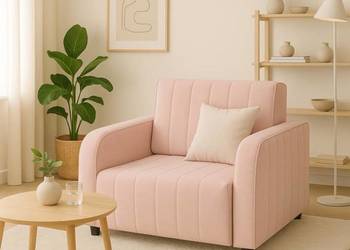 Mała sofa jednoosobowa z funkcją spania i pojemnikiem