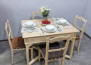 Stół z krzesłami – antyk z duszą i historią AntykiMarki.pl