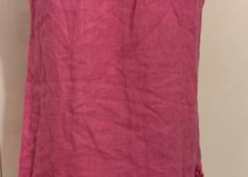 różowa lniana sukienka