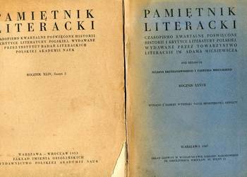 Pamiętnik Literacki Rocznik XXXVII + Rocznik XLIV z.2