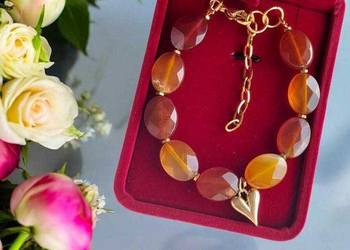 Bransoletka z kamienia naturalnego karneol.