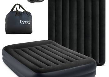 Dwuosobowy Materac Dmuchany 152x203x42 cm łóżko pompka 220V INTEX 64124ND