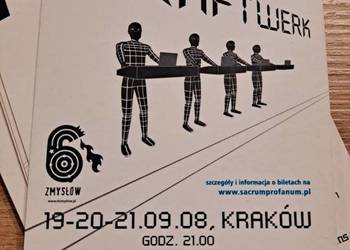 KRAFTWERK 2008 Sacrum Profanum Kraków - reklamy