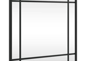 Lustro ścienne czarne 40x40 cm kwadratowe żelazo WM-358633