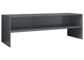 Szafka pod TV szara wysoki połysk 120x40x40 cm WM-800044