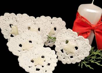 Ozdoby choinkowe serduszka ręcznie wykonane