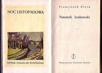 (8027)  NOTATNIK KRAKOWSKI – FRANCISZEK KLEIN