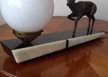 Lampka z jeleniem - w stylu Art Deco