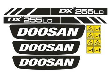 Naklejki oklejenie DOOSAN DX255LC Zamiennik