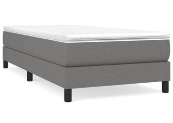 Łóżko kontynentalne z materacem ciemnoszara tkanina 100x200 cm WM-3144054