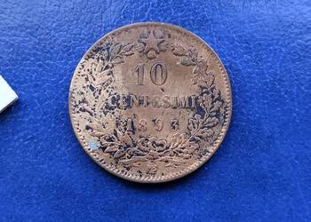 Stare monety 10 centesimi 1893 Włochy
