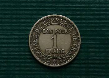 FRANCJA - 1 frank, 1922r