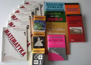 Gramatyka, tablice -matematyka, chemia, geografia, niemiecki