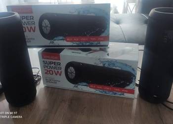 2 x głośnik mobilny Xmusic BTS650K, czarny, 2 x 20W, super stan