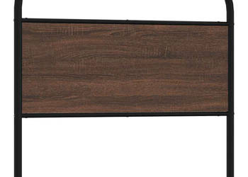 Wezgłowie brązowy dąb 100 cm stal i materiał drewnopochodny WM-4100336