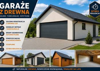 Garaż szkielet Kanadyjczyk drewniany ocieplany dwustanowiskowy 35m2