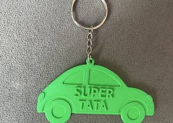 Breloczek auto Super Tata. Dzień ojca, imieniny, urodziny