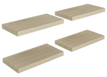 Półki ścienne 4 szt. kolor dębowy 50x23x38 cm MDF WM-323873