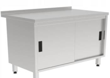 Stół z szafką z drzwiami suwanymi Dora Metal GT 3118 1200x600x850mm