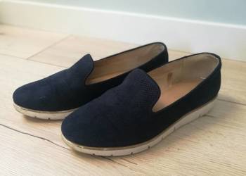 Damskie granatowe buty wsuwane lords GRACELAND