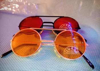 Okrągłe OKULARY PRZECIWSŁONECZNE Lenonki UV400 z podwójne szkła - 2 model