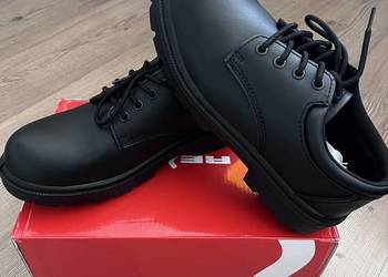 Buty skórzane czarne budowa gastronomii BHP