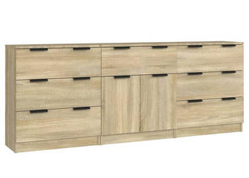 Szafki 3 szt. dąb sonoma materiał drewnopochodny WM-3115798