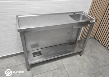 Zlew z półka ze stali nierdzewnej 1200x400x850