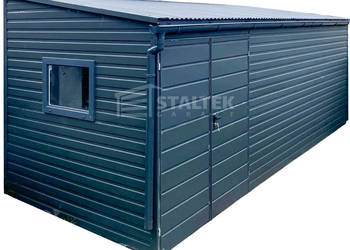 Schowek - Domek ogrodowy 5x2,5m - Brama dwuskrzydłowa - okno  ST183