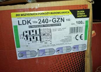 Kołki do Styropianu 240x10 100sztuk w paczce około 12 paczek w sumie 1200st