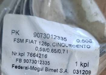 Fiat 126p cinquecento 700 panewki korbowodowe 2 szlif 7664216