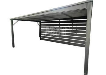 Carport – wiata samochodowa 4×6 m – dodatkowa zabudowa – antracyt GP734