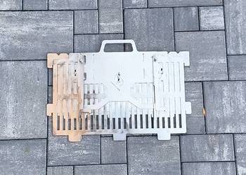 Grill nierdzewny składany, turystyczny, w plener
