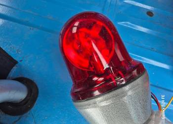 Czerwona lampa błyskowa kogut Elektra 12V 1985r
