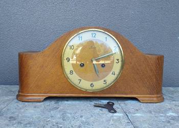 Stary zegar bufetowy Junghans 1940r sprawny kominkowy film gongu F061