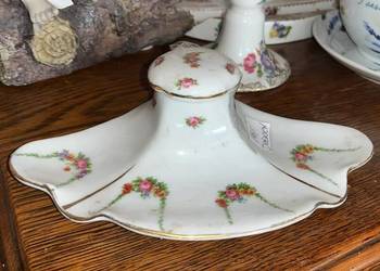 Kałamarz. Syg. Dresden. Biała porcelana z kwiatuszkami.