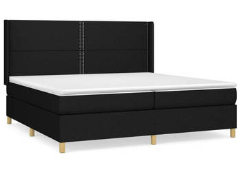 Łóżko z Materacem Kontynentalne Czarne Do Sypialni 200x200 cm WM-3131939