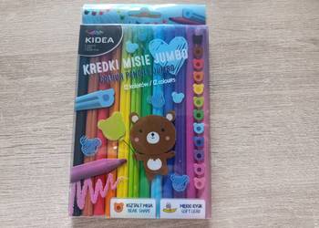 Kredki misie jumbo 12 kolorów Kidea