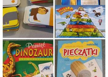 Zestaw gry edukacyjne Dinozaury, Wielka Góra Mądrości i Pieczątki, Domino