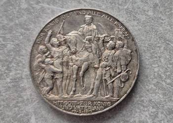 78) NIEMCY PRUSY srebro - 3 Marki - 1913 r.