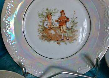 Miłość Wiedeńska Karolina porcelana iryzowana 6 osób nieużywana