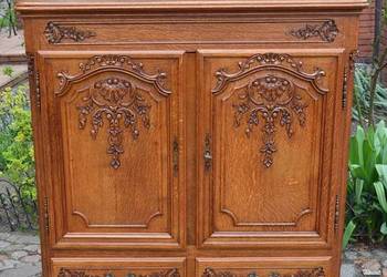 Komoda bieliźniarka szafa dębowa stylowa ludwik drewniana