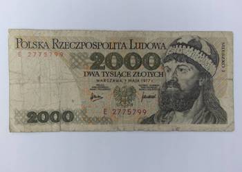 Polska PRL 2000 zł 1977 rok seria E Polska PRL 2000 zł 1977 rok seria E
