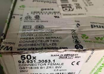 Złączka oświetleniowa, Gniazdo, 92.931.3053.1 , Wieland GST18i3 /x50/