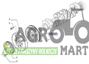 504046450, 87803035, 2853546 KOŁO PASOWE WAŁU CNH