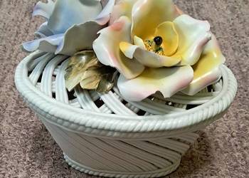 Szkatułka Bombonierka Miska Porcelana Nuova Capodimonte Włochy