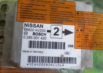 SENSOR AIRBAG NISSAN PRIMERA P12 0285001420 BOSCH PODUSZEK