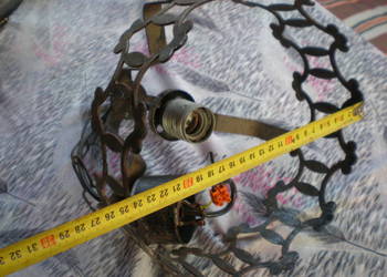 Piękny,ręcznie kuty żyrandol ze stali