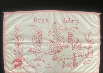 7 szt. Makatki haftowane lata 50/60 XX wieku lub starsze Vintage PRL